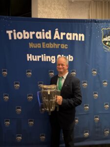 JP with the Liam MacCarthy Cup at the Tipperary New York Hurling Club event