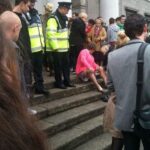 RTÉ cameras filming a scene for Mrs. Brown's Boys D'Movie in Dublin