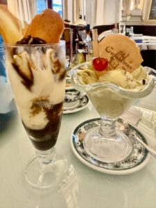 Gelato at a historic Italian café