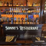 A fine row of taps at the bar