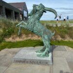 The famous goat weather-vane at Lahinch Golf Club, County Clare