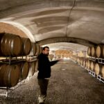 The barrel hall at Tenuta Carretta