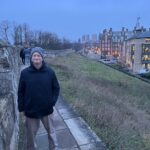 Man on York city walls