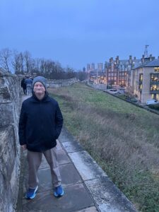 Man on York city walls