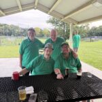 The AOH crew around the picnic table