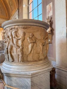 Ancient marble krater in the Vatican Museums