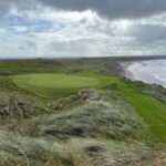 Links golf above the strand on Ireland's coast