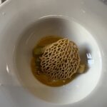A plated dish at a fine-dining restaurant in the Basque Country