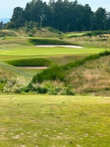 Royal Dornoch Golf Club Scotland links green with bunkers