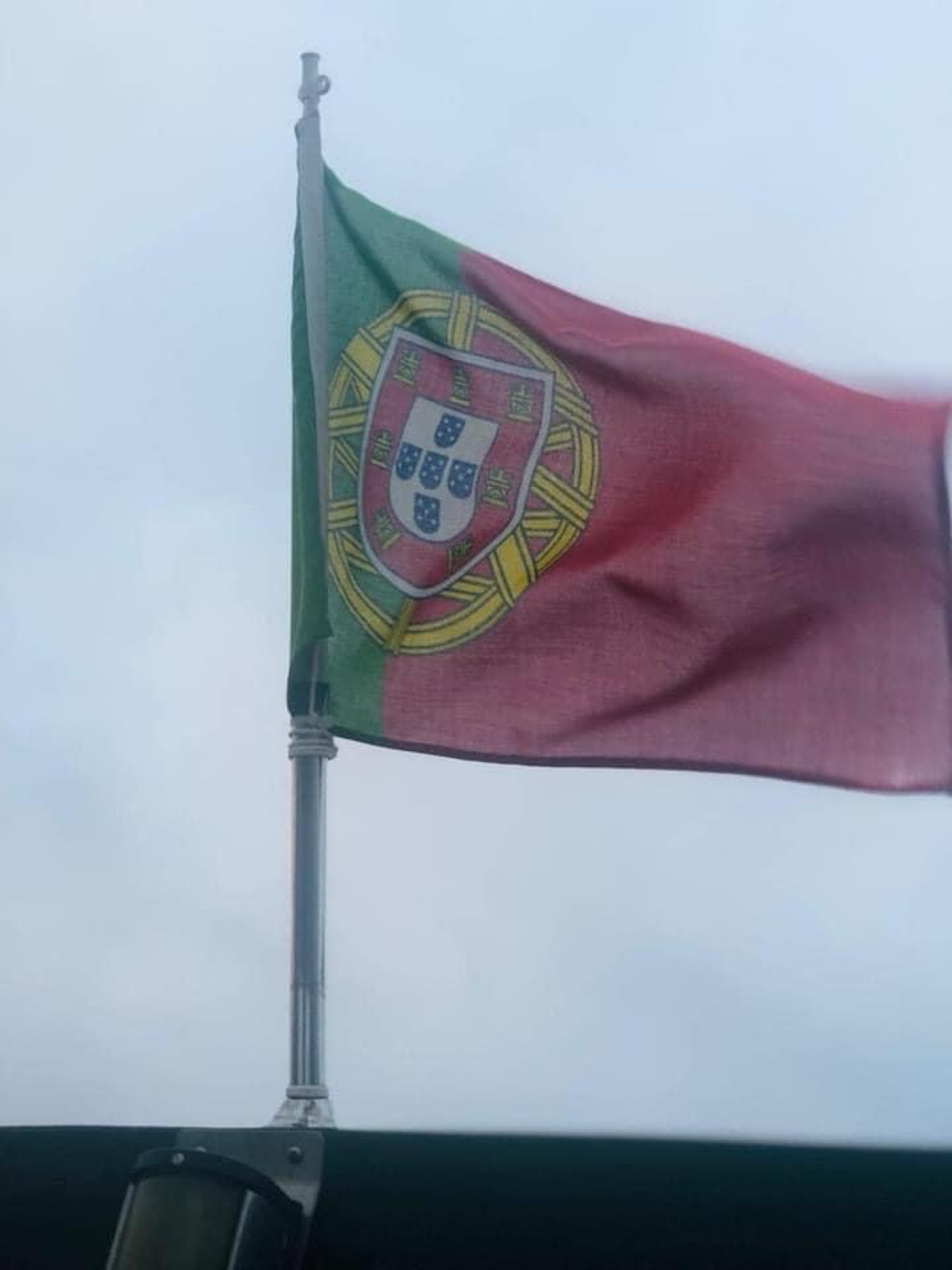The Portuguese flag flying