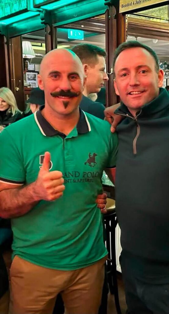 JP with Irish boxer Spike O'Sullivan in Dublin