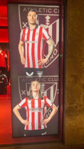 Athletic Club colours in the club shop, Bilbao