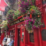 The Temple Bar pub in Dublin covered in flowers