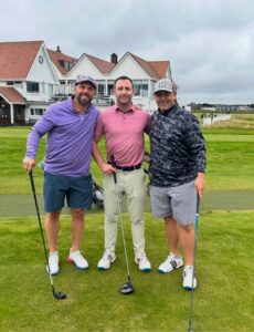 NHL star PJ Stock golfing on an EGT Ireland tour