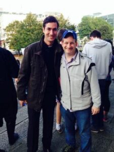 JP with cast members of Mrs. Brown's Boys D'Movie on set in Dublin