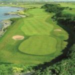 A links flagstick in Scotland