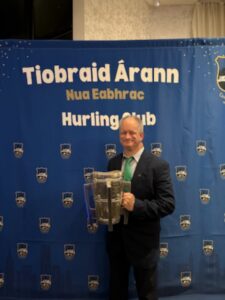 JP with the Liam MacCarthy Cup at the Tipperary New York Hurling Club event