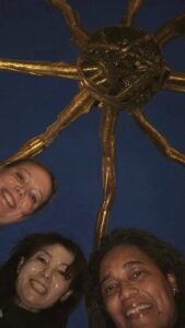 Under the Maman spider at the Guggenheim Bilbao