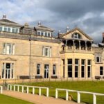 The Royal and Ancient Golf Club clubhouse at St Andrews, Scotland