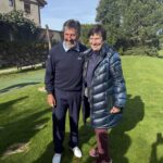 EGT guests enjoying the sunshine at a golf club in the Basque Country