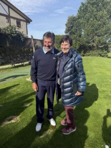 EGT guests enjoying the sunshine at a golf club in the Basque Country