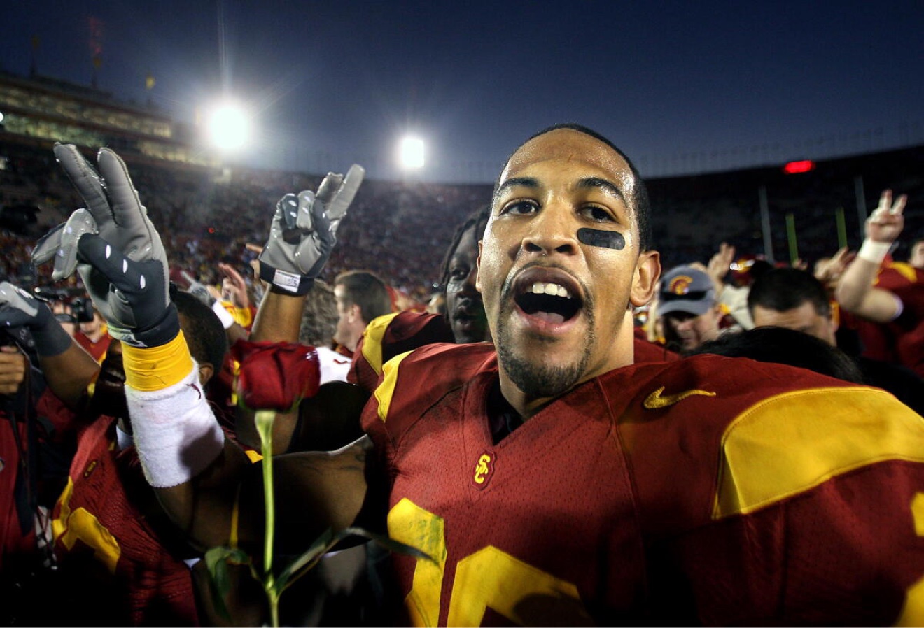 Terrell Thomas USC Trojans celebration photo