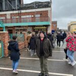 JP on the Coronation Street set in Manchester