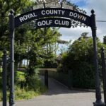 The entrance gates to Royal County Down Golf Club, Newcastle, County Down