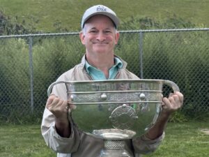 JP lifts the Sam Maguire Cup at Redmond Field, Yonkers
