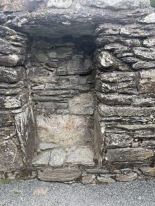 Glendalough monastic site: the stone niche