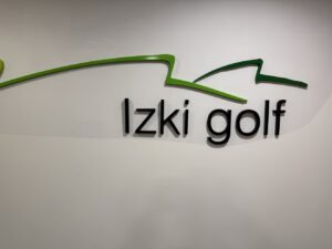 The Izki Golf sign at the club in Álava, Basque Country