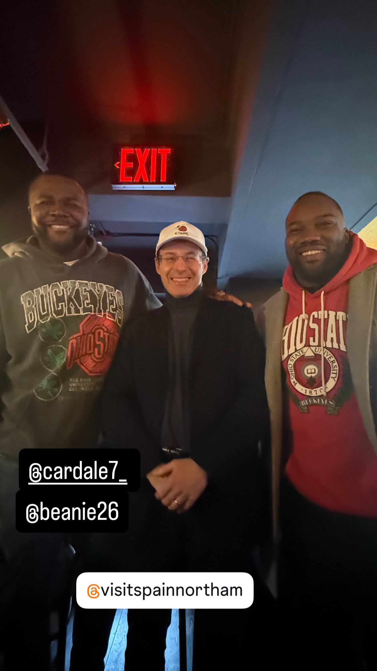 Beanie Wells, Magí Castelltort and Cardale Jones at 5th & Mad, New York