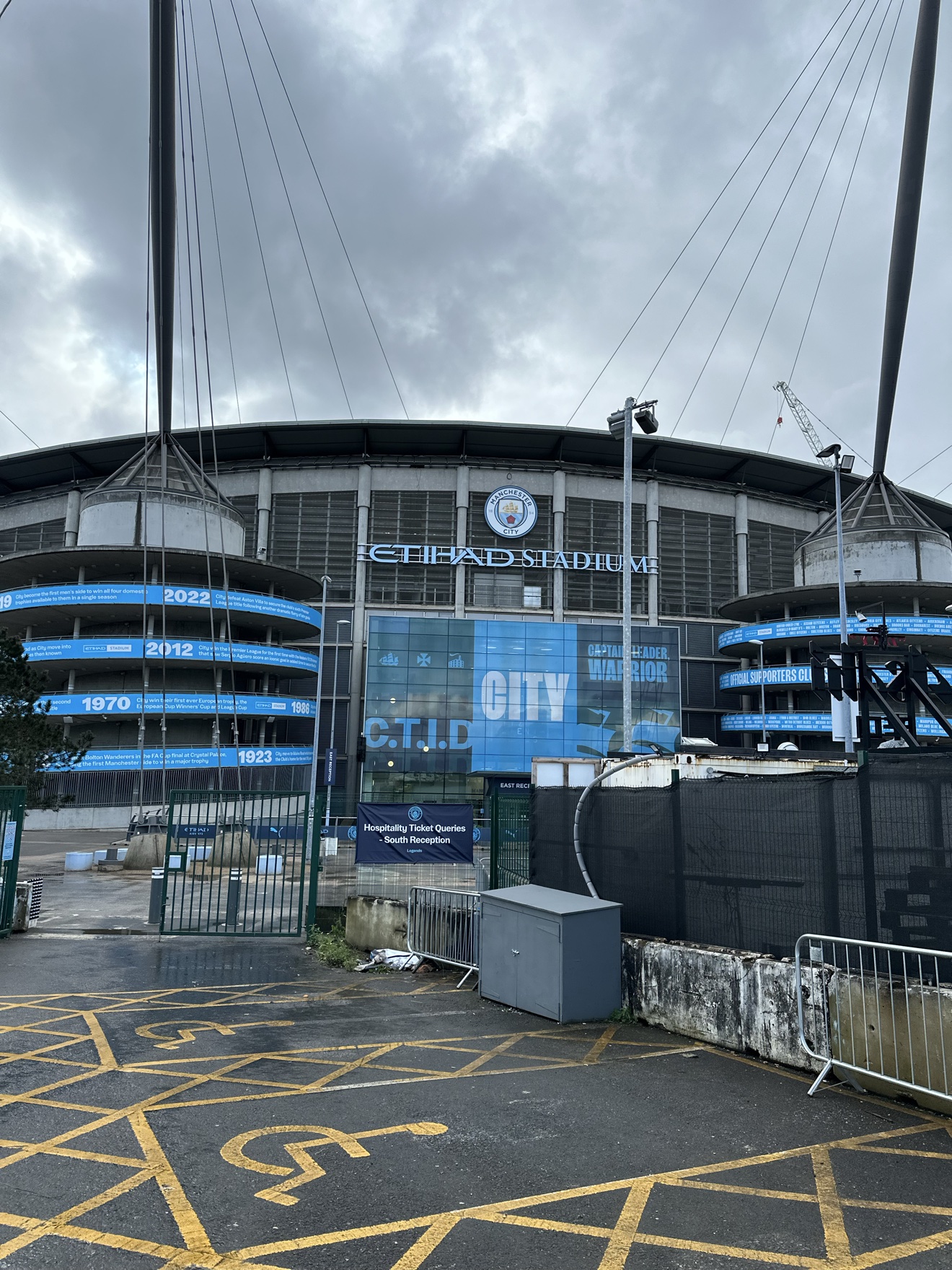 Etihad Stadium exterior, home of Manchester City