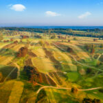 Walton Heath Golf Club, Surrey — above the two 18th fairways
