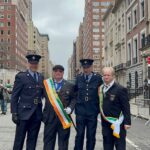 JP Cone with fellow Hibernians and Garda officers on parade day in New York