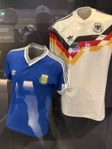 Italia '90 final shirts — Argentina and Germany
