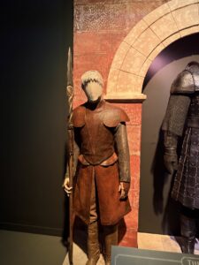 Arya Stark's costume and the Hound's armor
