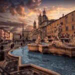 Sunset over Piazza Navona, Rome