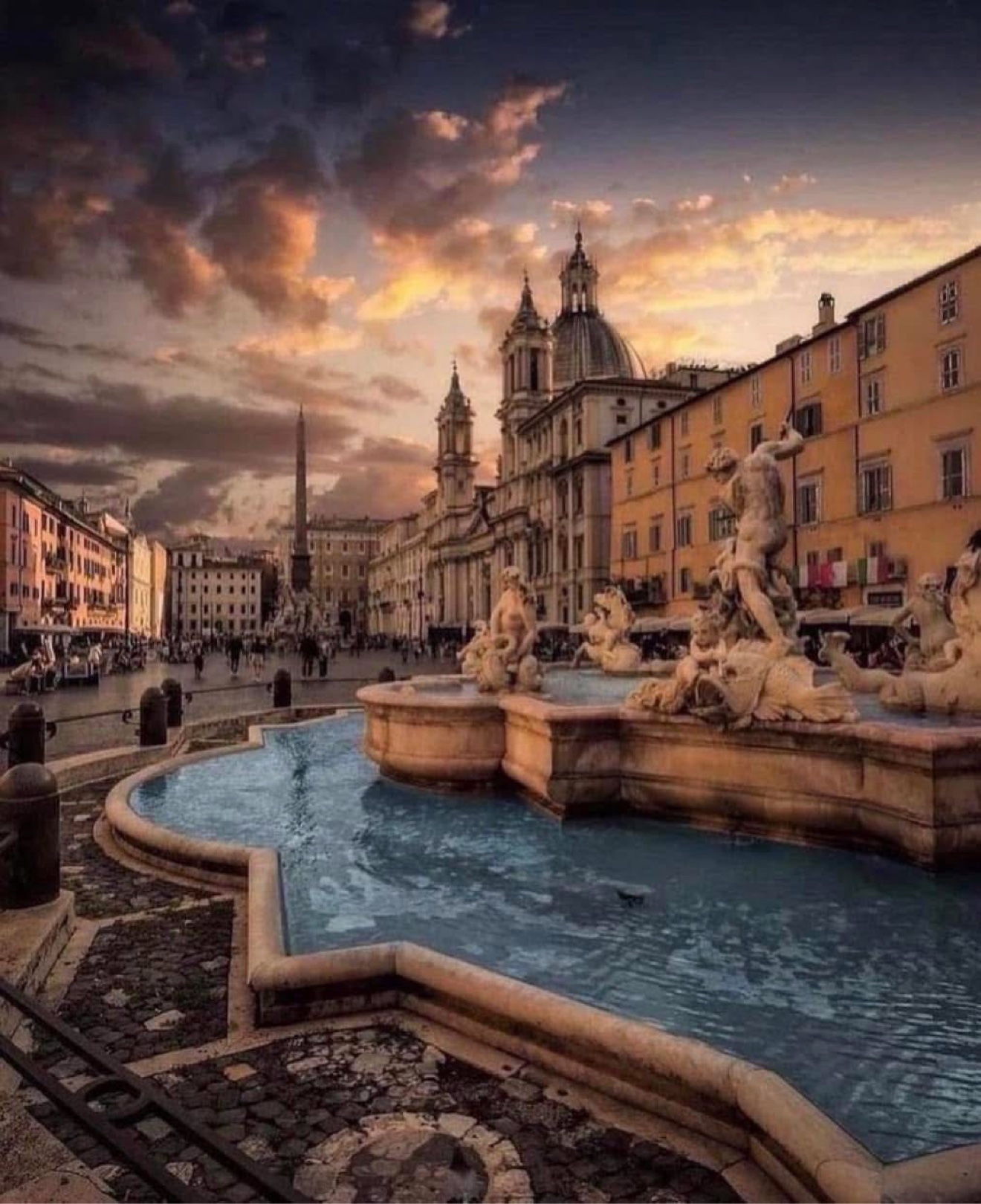Sunset over Piazza Navona, Rome