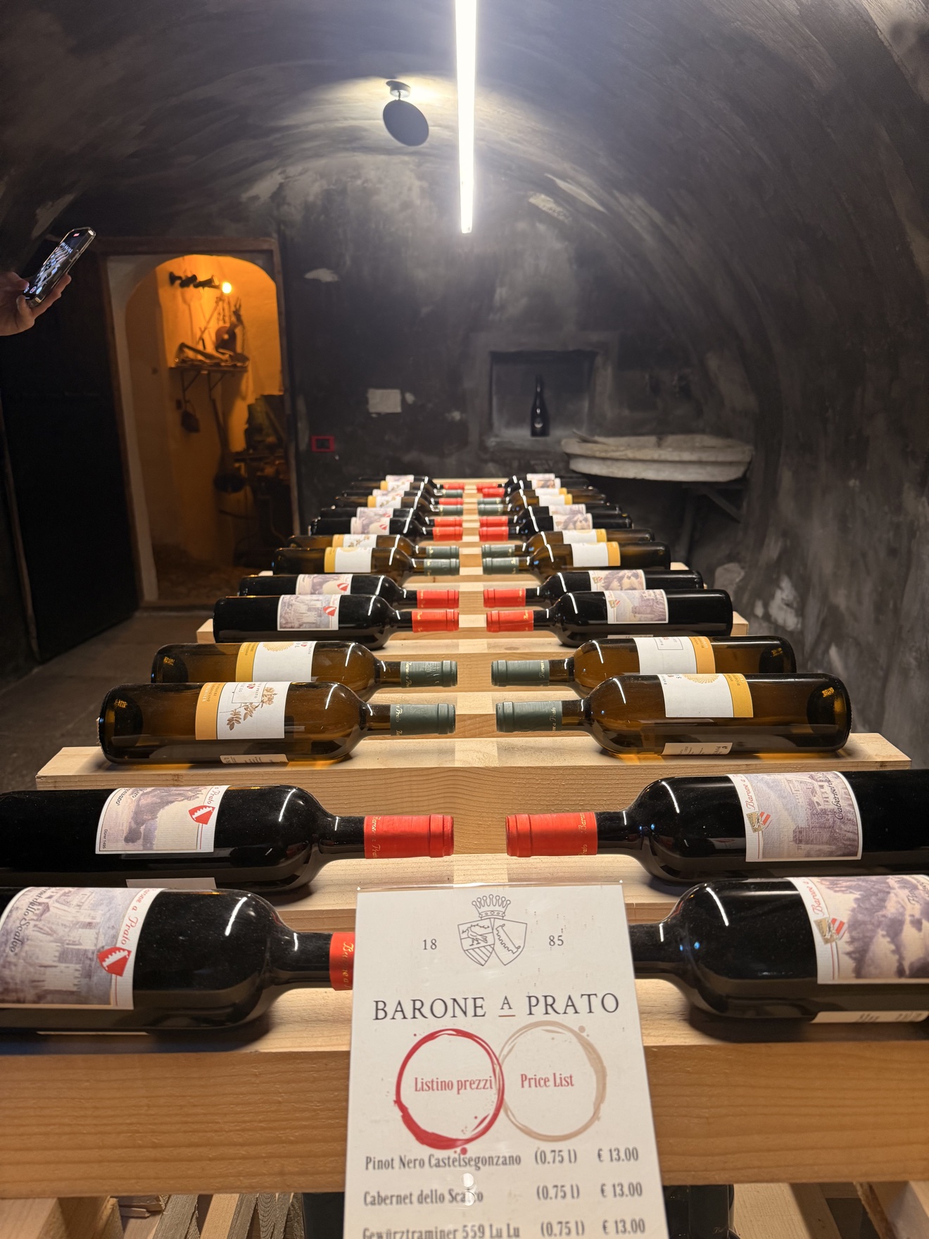 The cellar at Barone a Prato