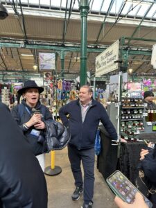 A tasting stall at St George's Market, Belfast