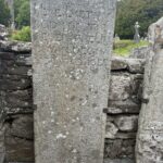 Glendalough monastic site: inscribed gravestone