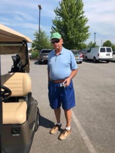 John E. Cone Jr., father of JP Cone, ready for a round of golf