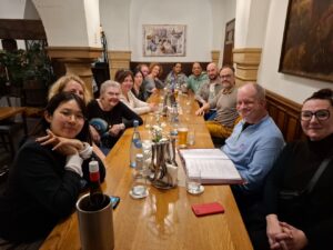 Dinner with the group in Germany