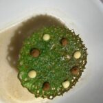 A chef's tasting dish at a fine-dining restaurant in the Basque Country