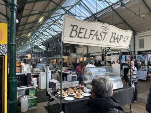 The Belfast Bap Co stall at St George's Market, Belfast