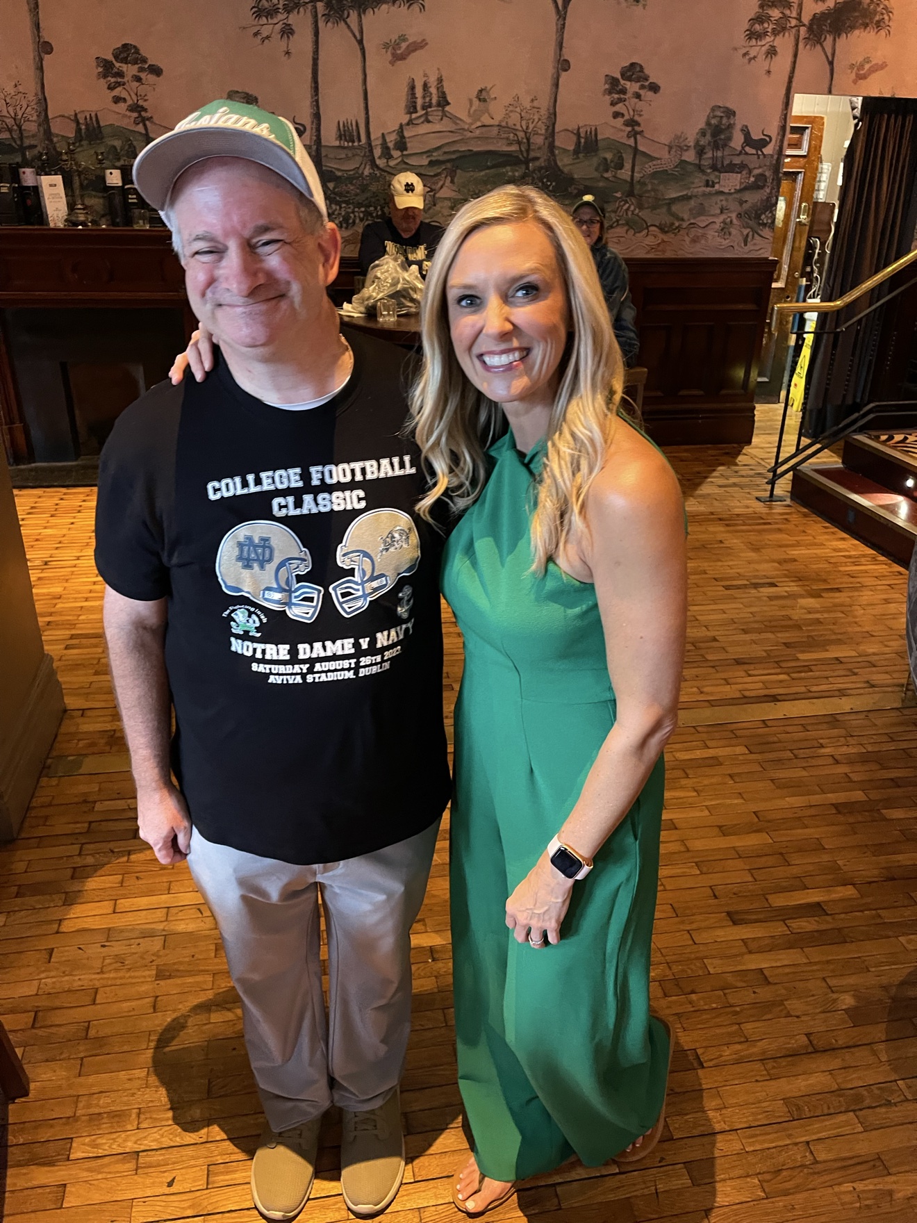 With ABC TV's Alison Hayes in Dublin for the Notre Dame Ireland trip
