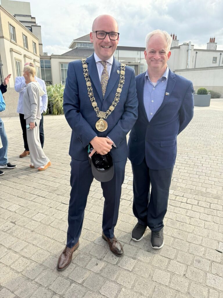 With the Lord Mayor of Dublin — Flyers Alumni Tour