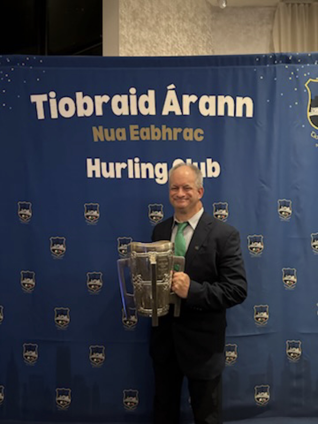 JP with the Liam MacCarthy Cup at the Tipperary New York Hurling Club event