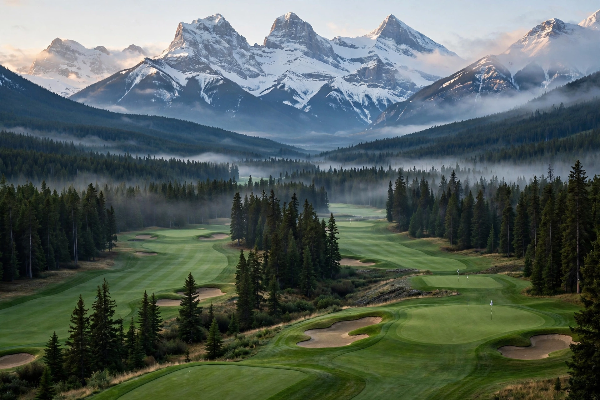 A mountain golf course in Canada